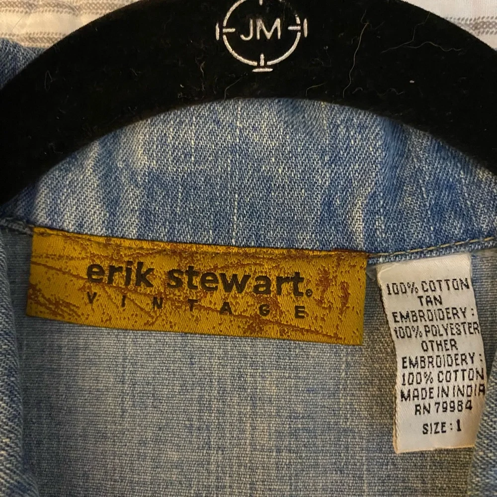 NWOT Boho Embroidered Denim Jacket Sm/Med - Picture 7 of 15